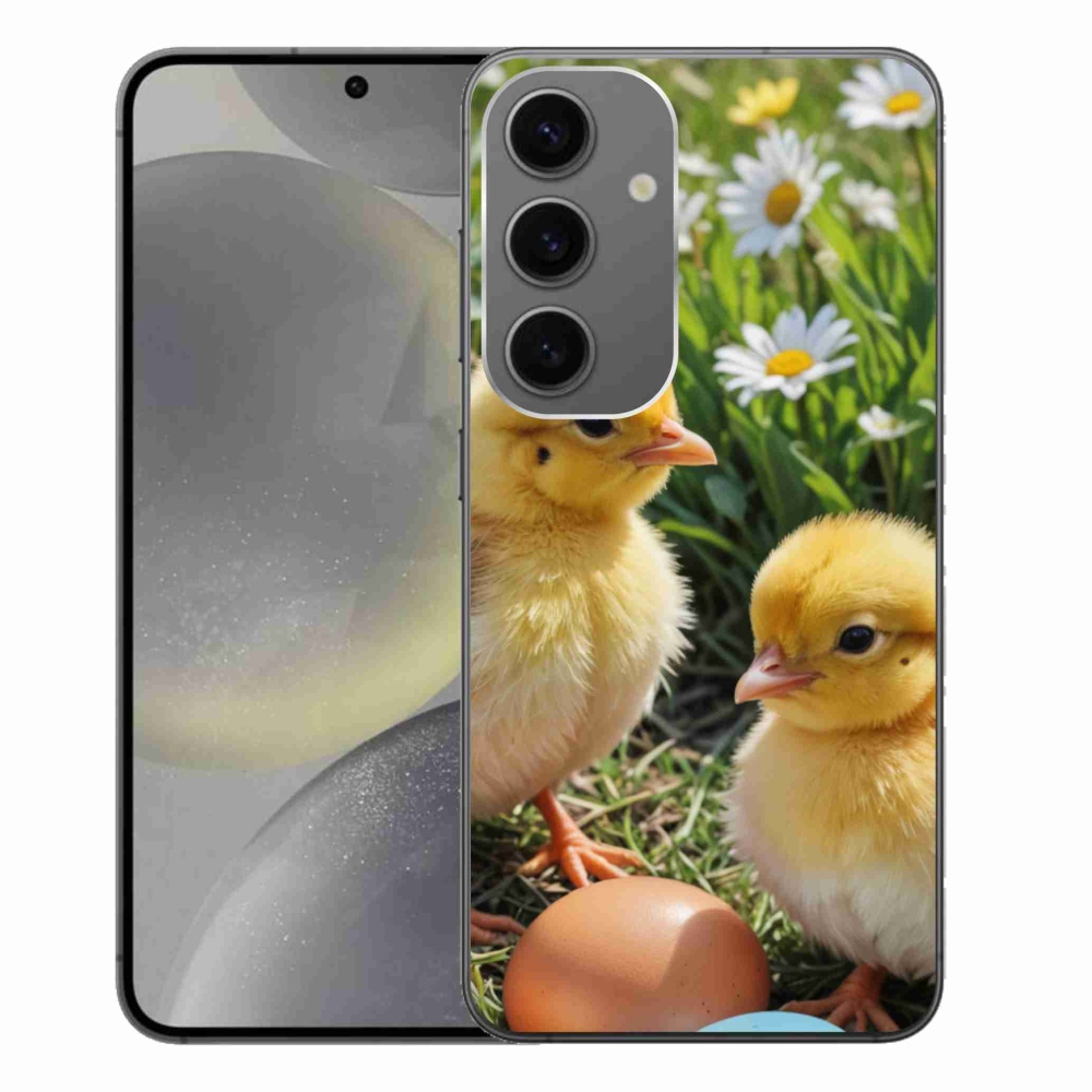 Gelový kryt mmCase na Samsung Galaxy S24+ - kuřátka