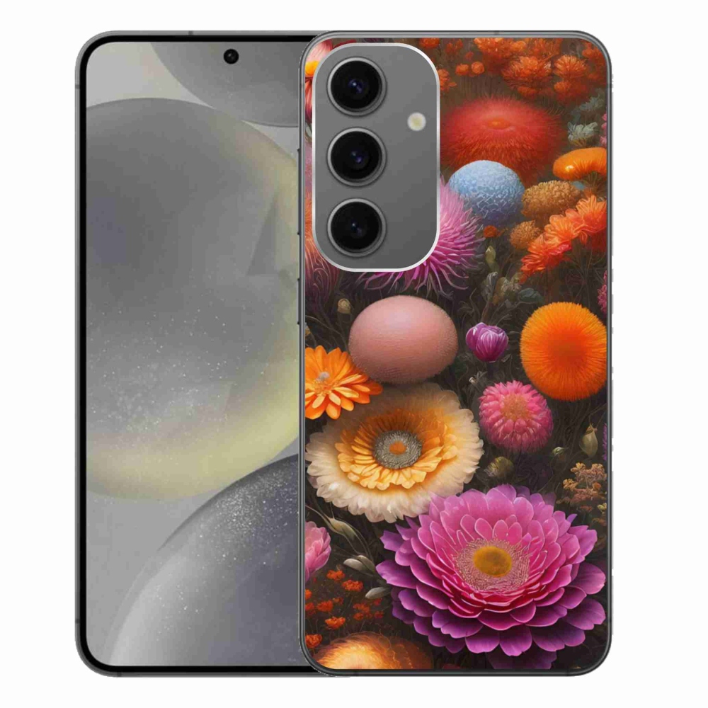 Gelový kryt mmCase na Samsung Galaxy S24+ - květinová kompozice