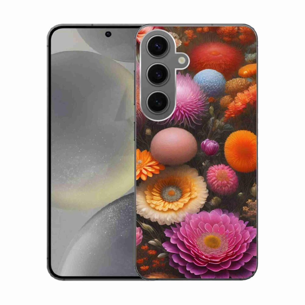Gelový kryt mmCase na Samsung Galaxy S24 - květinová kompozice