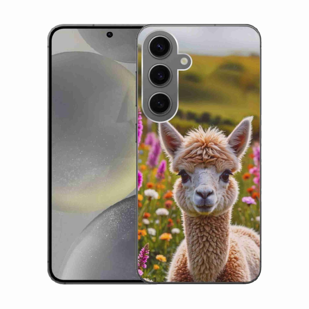 Gelový kryt mmCase na Samsung Galaxy S24 - lama na louce