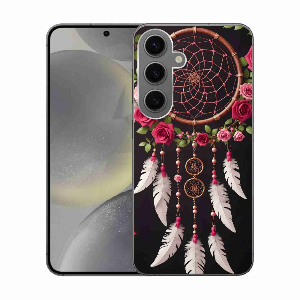 Gelový kryt mmCase na Samsung Galaxy S24 - lapač snů s růžemi