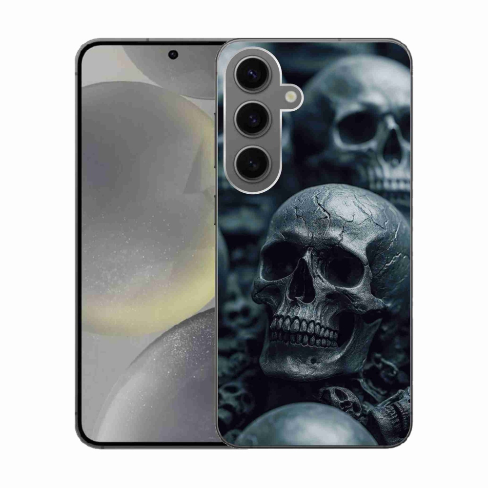 Gelový kryt mmCase na Samsung Galaxy S24 - lebka 2
