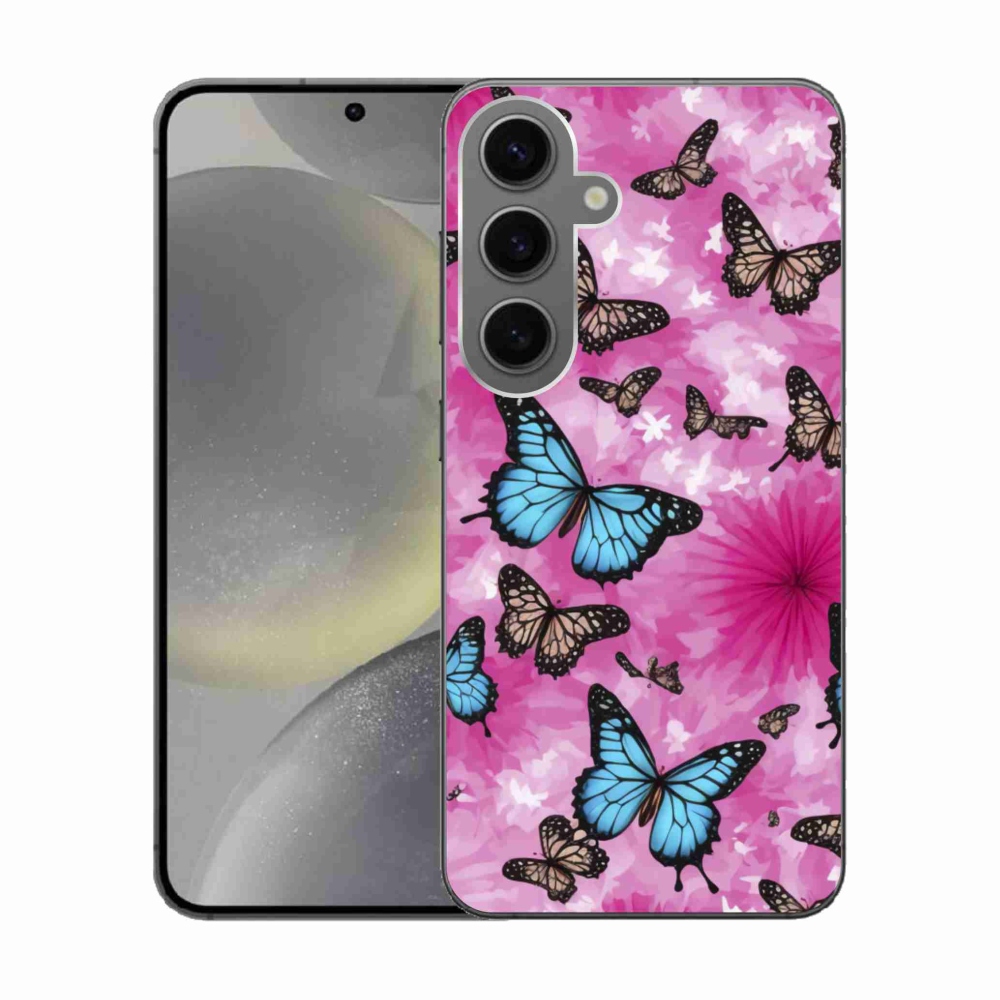 Gelový kryt mmCase na Samsung Galaxy S24 - motýlí zahrada