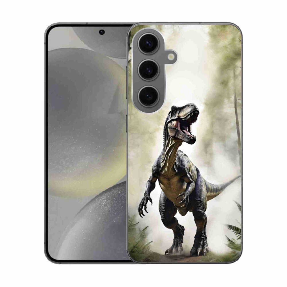 Gelový kryt mmCase na Samsung Galaxy S24 - naštvaný T-Rex
