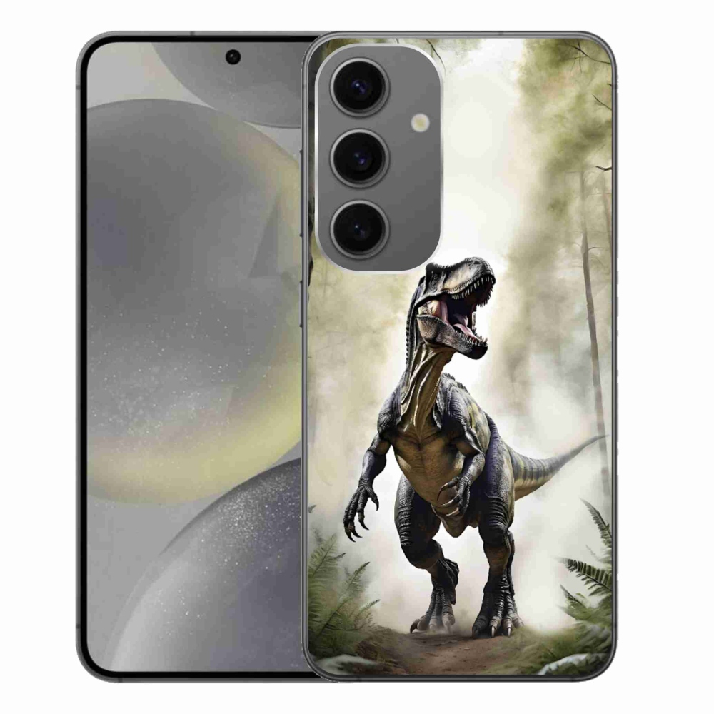 Gelový kryt mmCase na Samsung Galaxy S24+ - naštvaný T-Rex