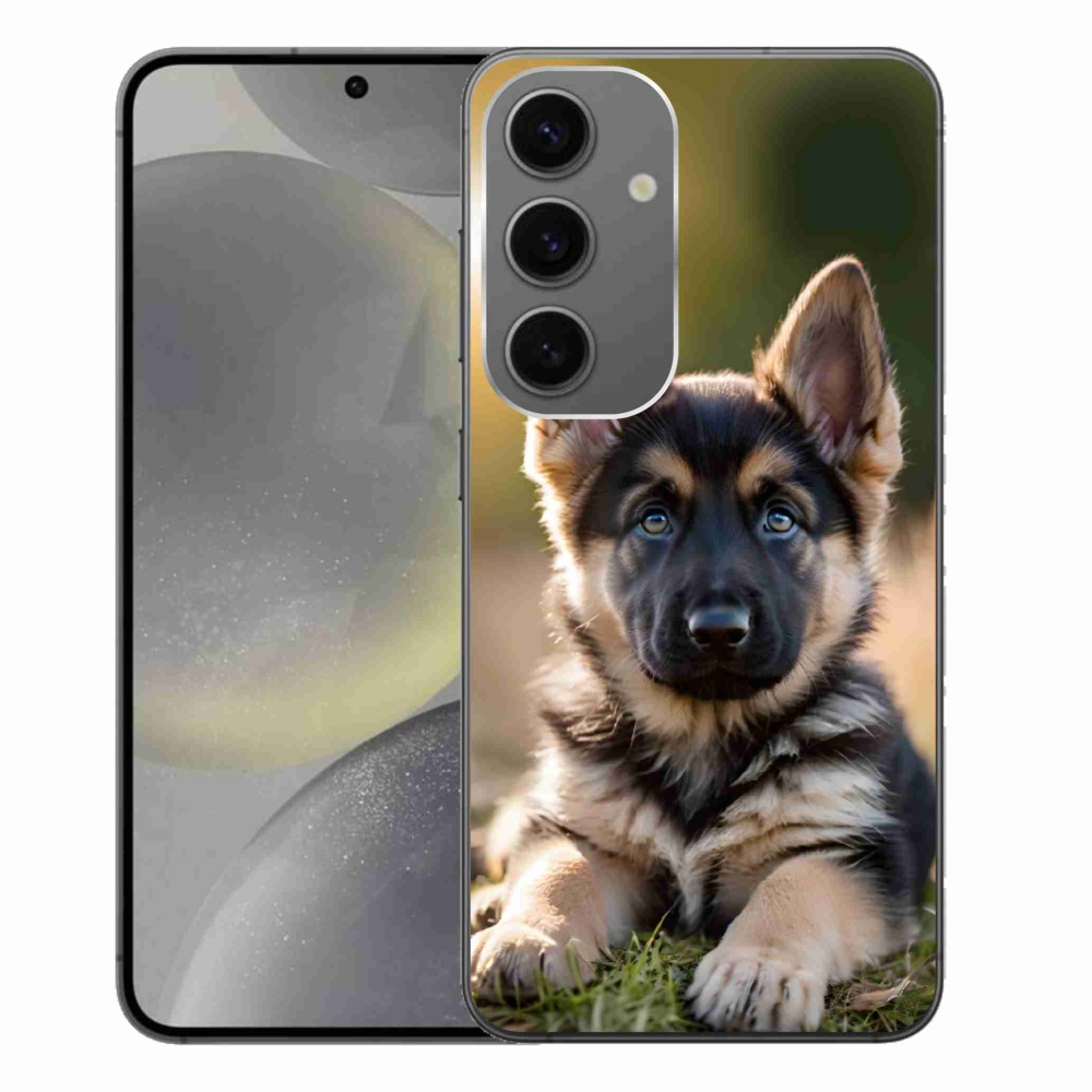 Gelový kryt mmCase na Samsung Galaxy S24+ - německý ovčák v přírodě