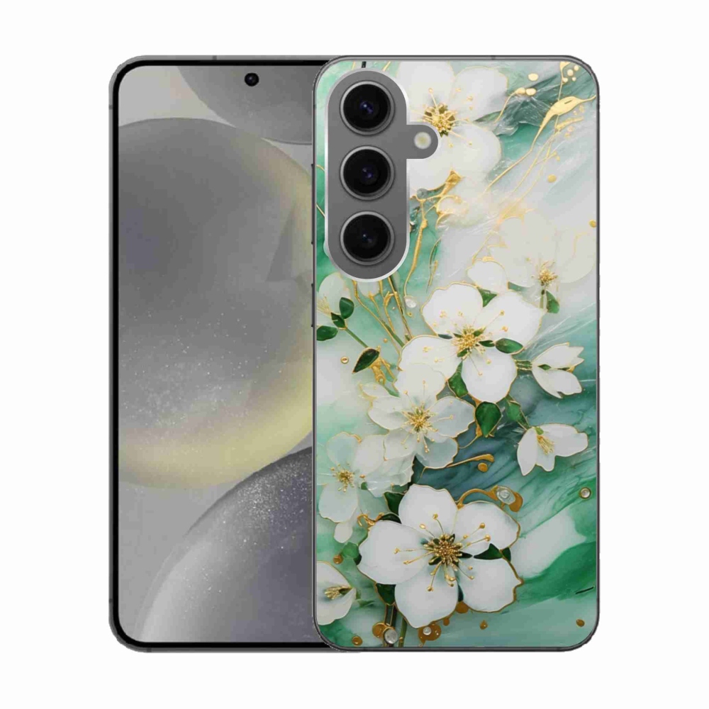 Gelový kryt mmCase na Samsung Galaxy S24 - něžné květy