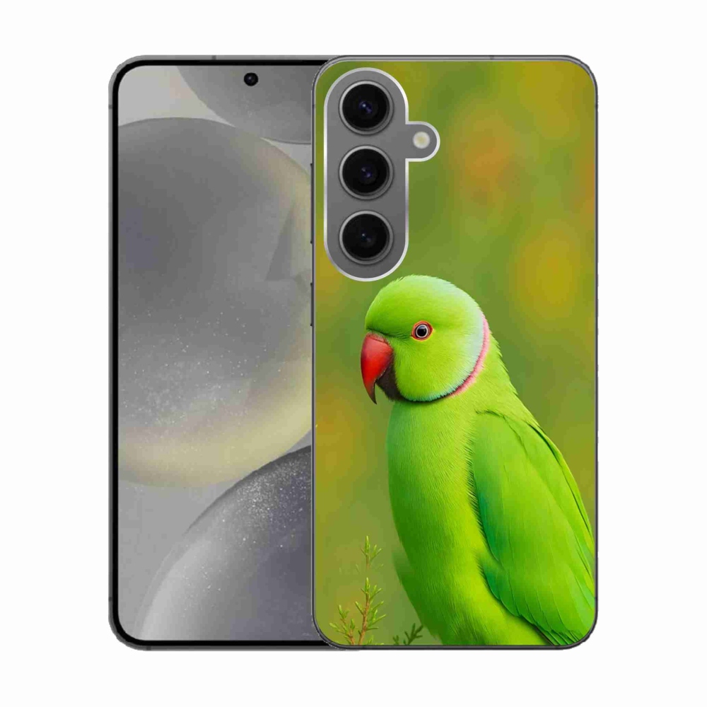 Gelový kryt mmCase na Samsung Galaxy S24 - papoušek alexandr 2