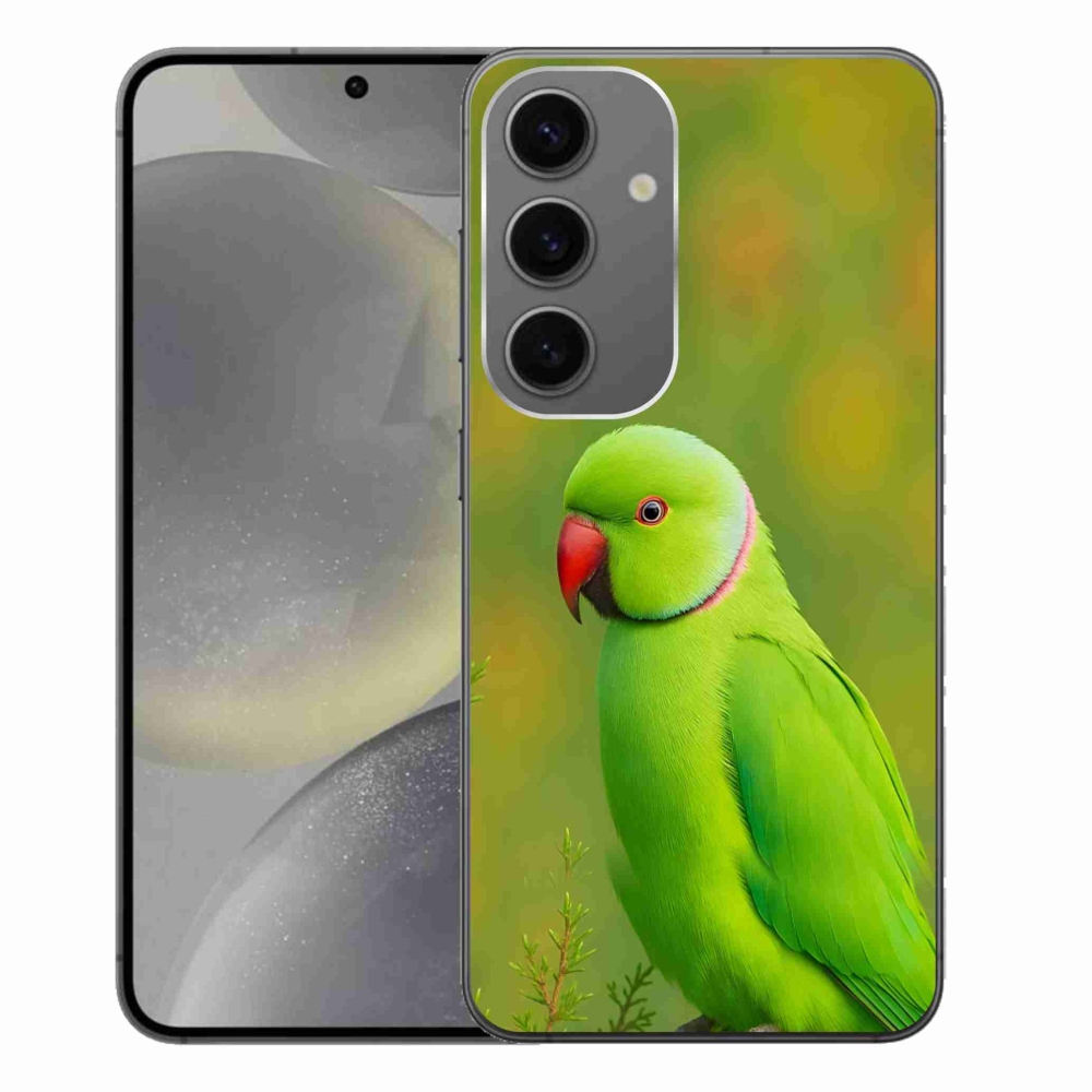 Gelový kryt mmCase na Samsung Galaxy S24+ - papoušek alexandr 2