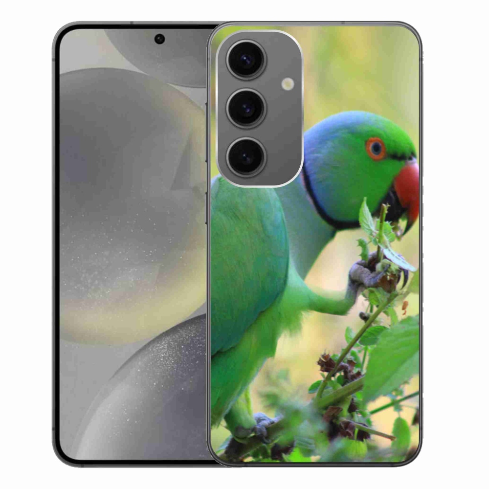 Gelový kryt mmCase na Samsung Galaxy S24+ - papoušek alexandr
