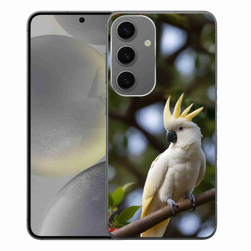 Gelový kryt mmCase na Samsung Galaxy S24+ - papoušek kakadu 3