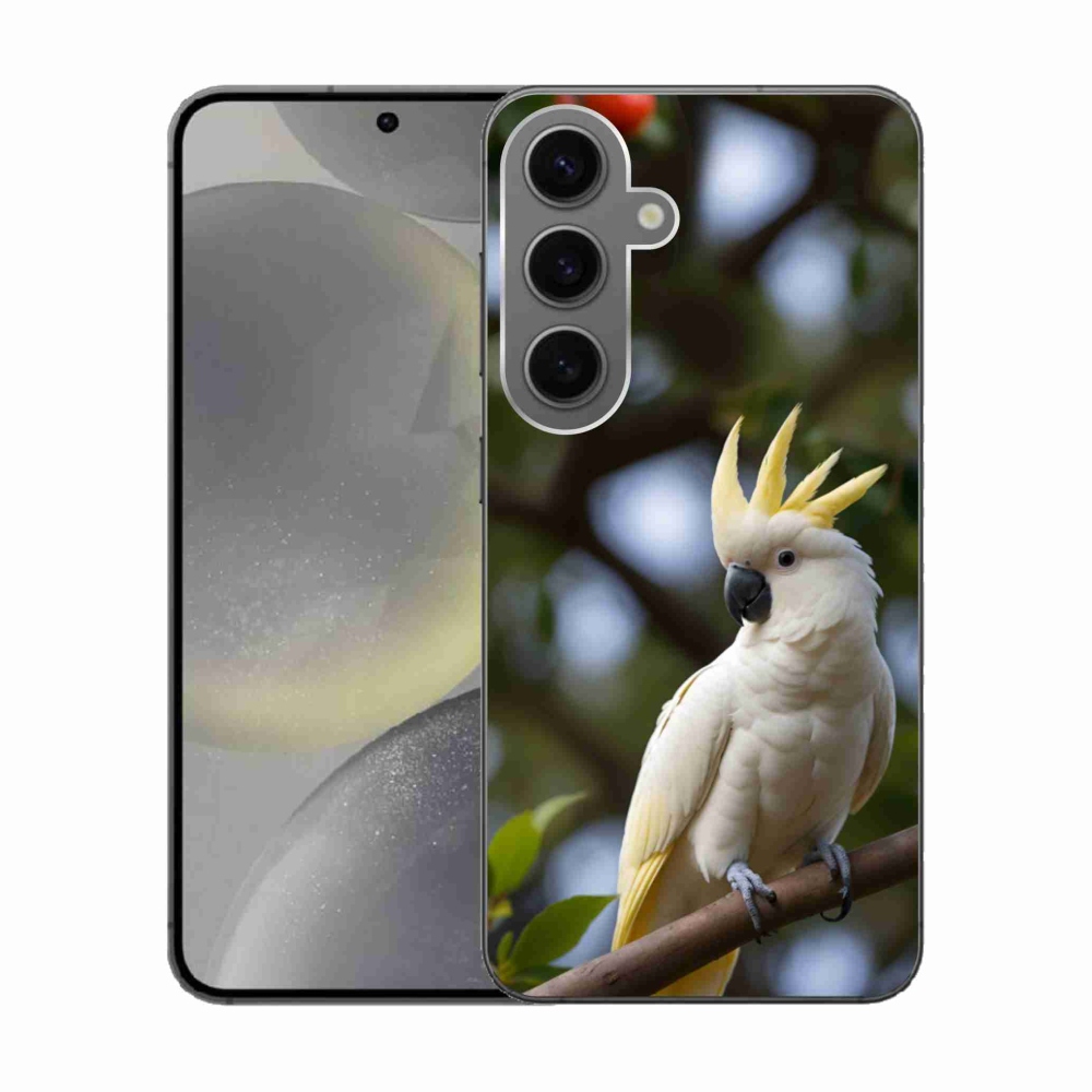 Gelový kryt mmCase na Samsung Galaxy S24 - papoušek kakadu 3