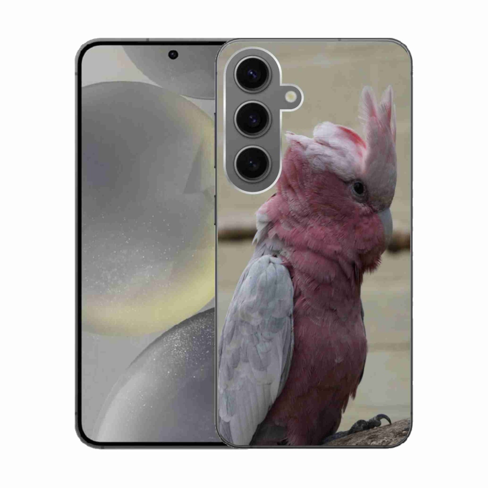 Gelový kryt mmCase na Samsung Galaxy S24 - papoušek kakadu růžový