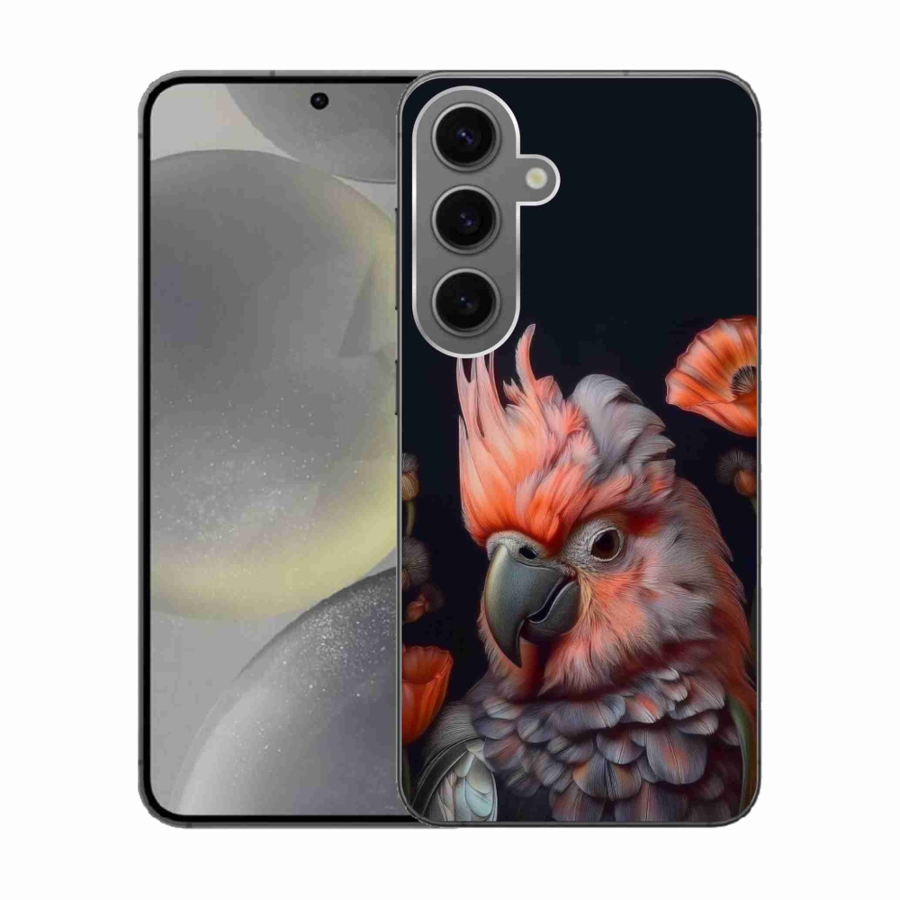 Gelový kryt mmCase na Samsung Galaxy S24 - papoušek kakadu v barvách