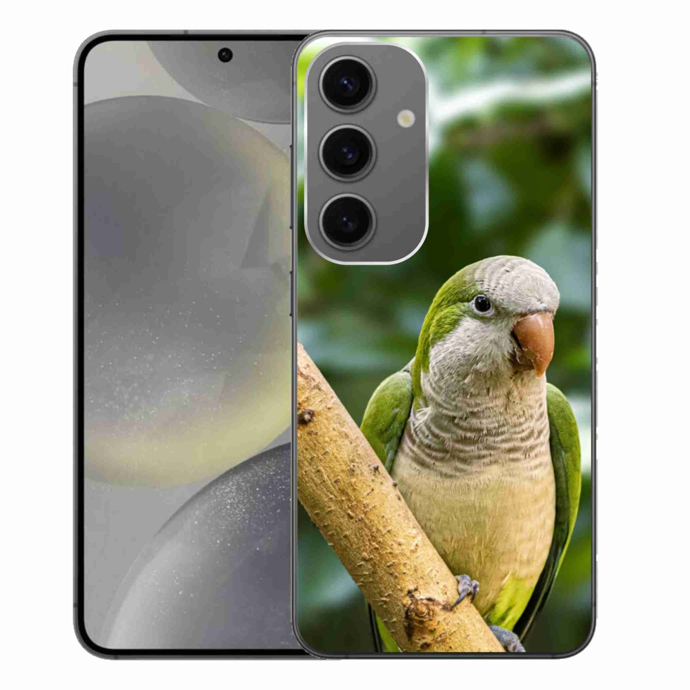 Gelový kryt mmCase na Samsung Galaxy S24+ - papoušek mníšek