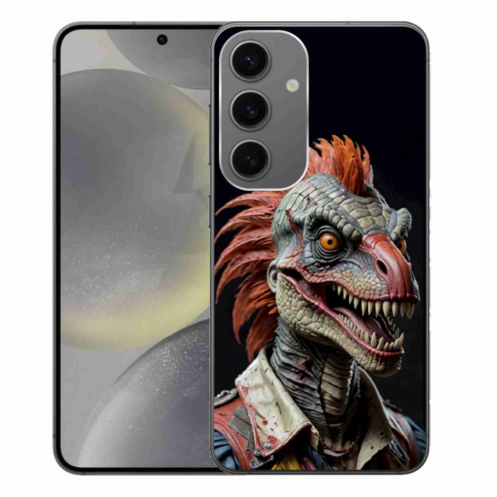 Gelový kryt mmCase na Samsung Galaxy S24+ - punk dinosaurus