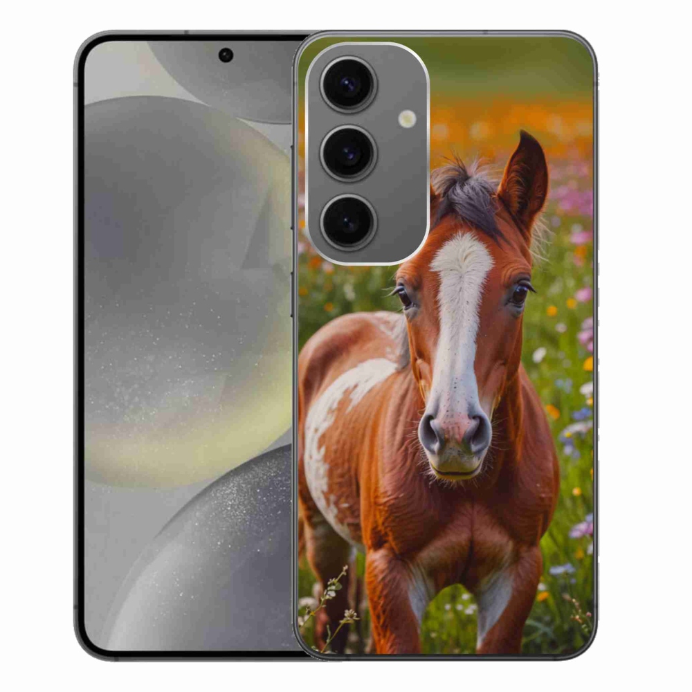 Gelový kryt mmCase na Samsung Galaxy S24+ - roztomilé hříbě