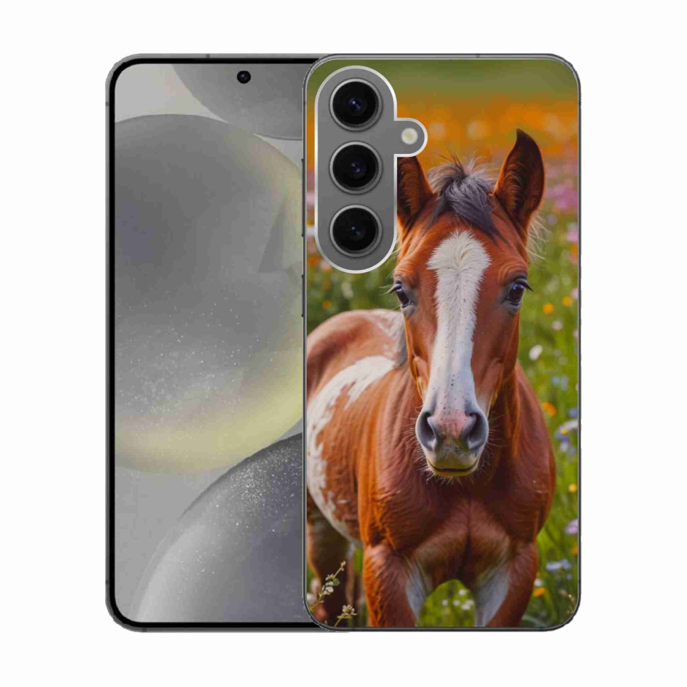 Gelový kryt mmCase na Samsung Galaxy S24 - roztomilé hříbě