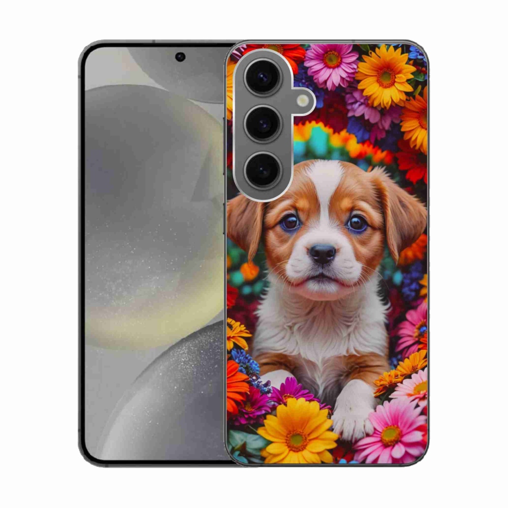 Gelový kryt mmCase na Samsung Galaxy S24 - roztomilé štěně
