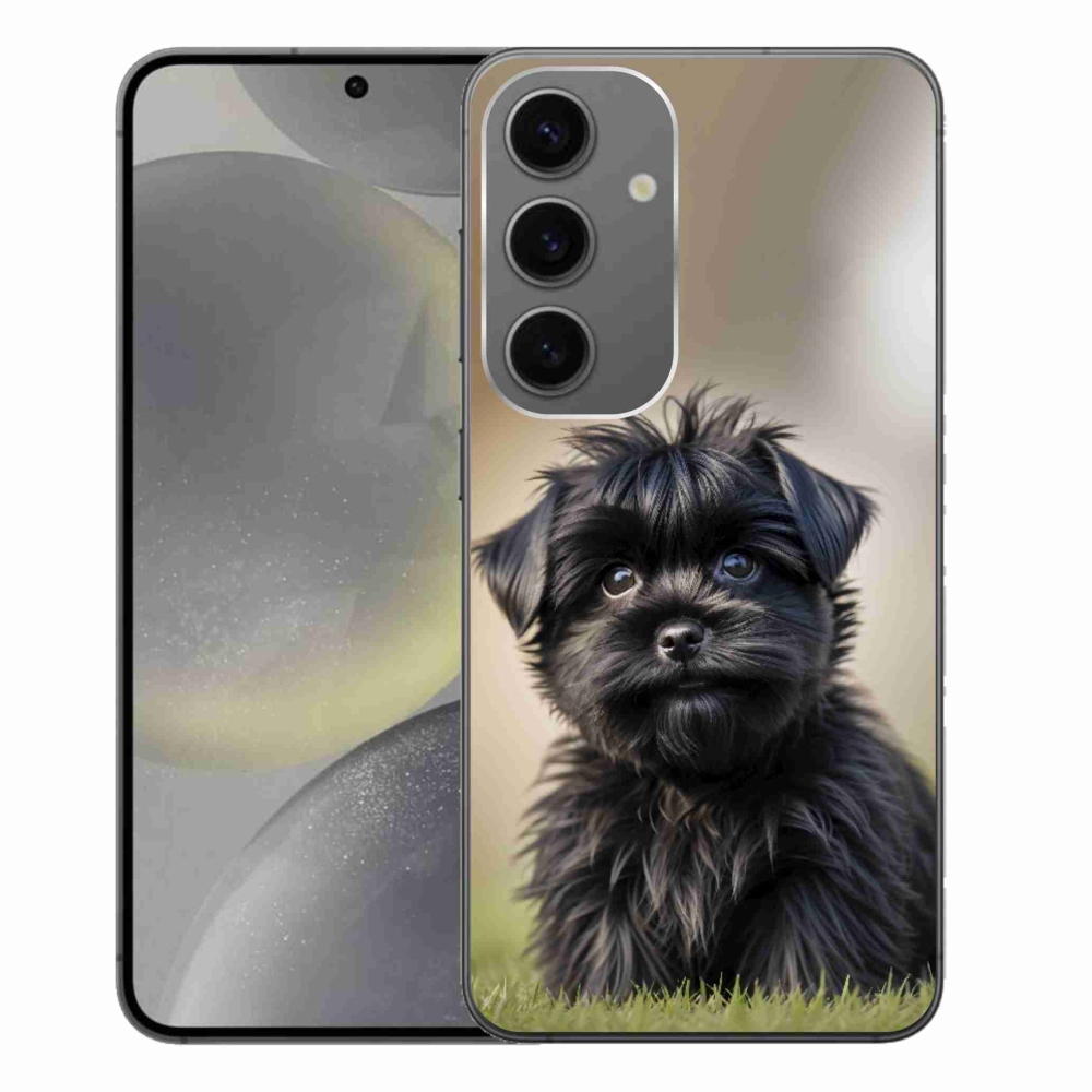 Gelový kryt mmCase na Samsung Galaxy S24+ - roztomilý černý pejsek