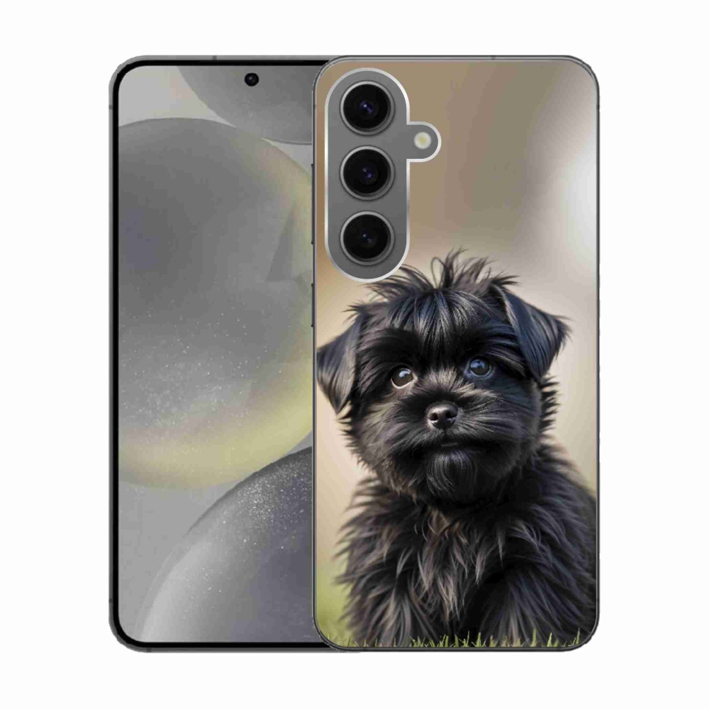 Gelový kryt mmCase na Samsung Galaxy S24 - roztomilý černý pejsek