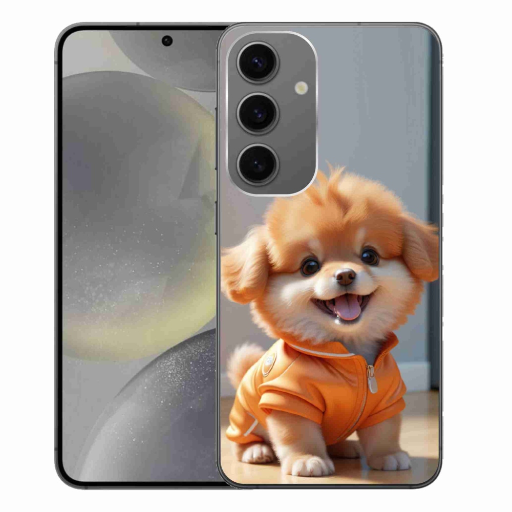 Gelový kryt mmCase na Samsung Galaxy S24+ - roztomilý pomeranian v mikině