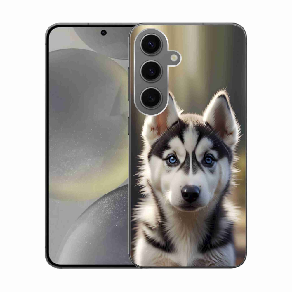 Gelový kryt mmCase na Samsung Galaxy S24 - roztomilý sibiřský husky