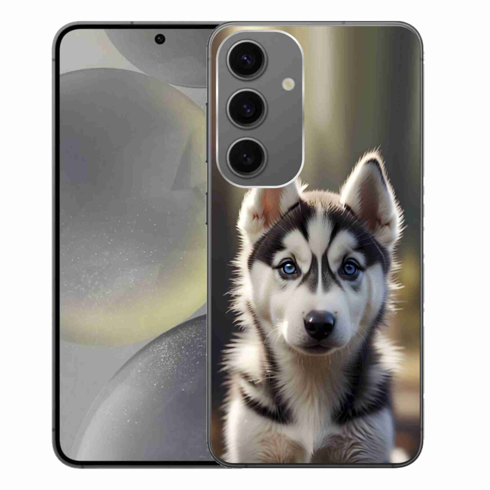 Gelový kryt mmCase na Samsung Galaxy S24+ - roztomilý sibiřský husky