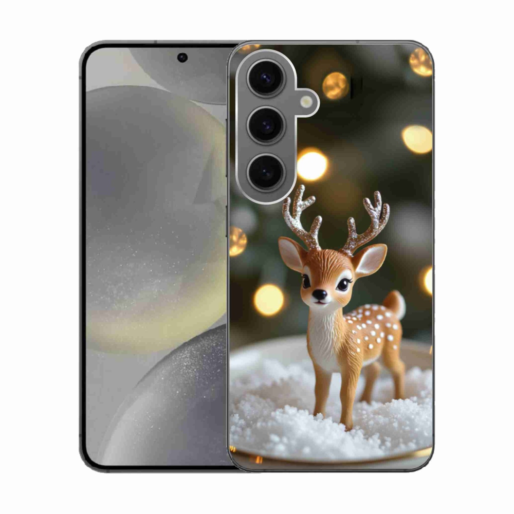 Gelový kryt mmCase na Samsung Galaxy S24 - roztomilý vánoční jelen