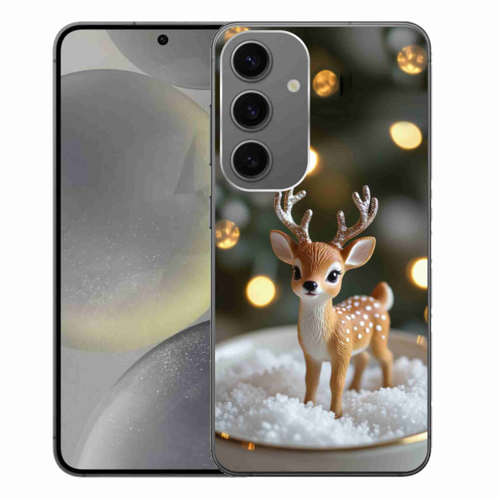 Gelový kryt mmCase na Samsung Galaxy S24+ - roztomilý vánoční jelen