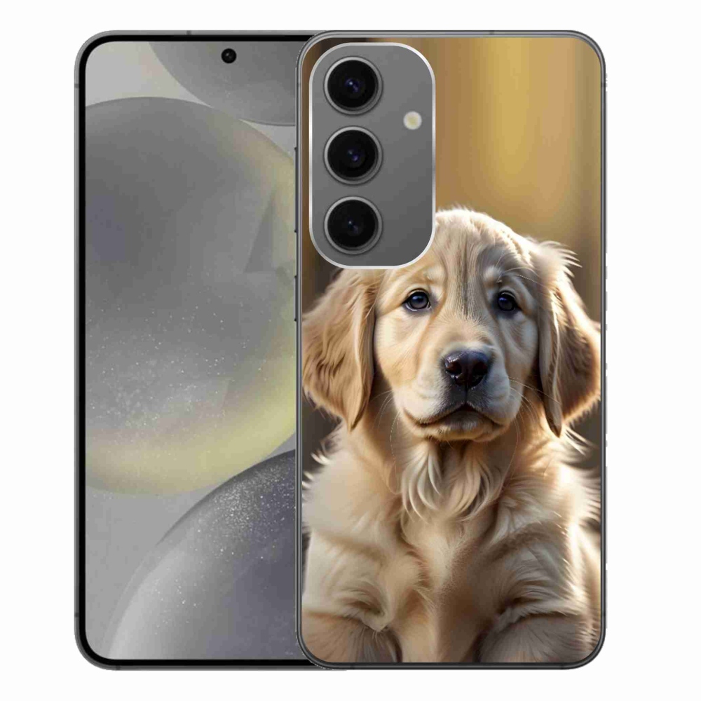 Gelový kryt mmCase na Samsung Galaxy S24+ - roztomilý zlatý retrívr