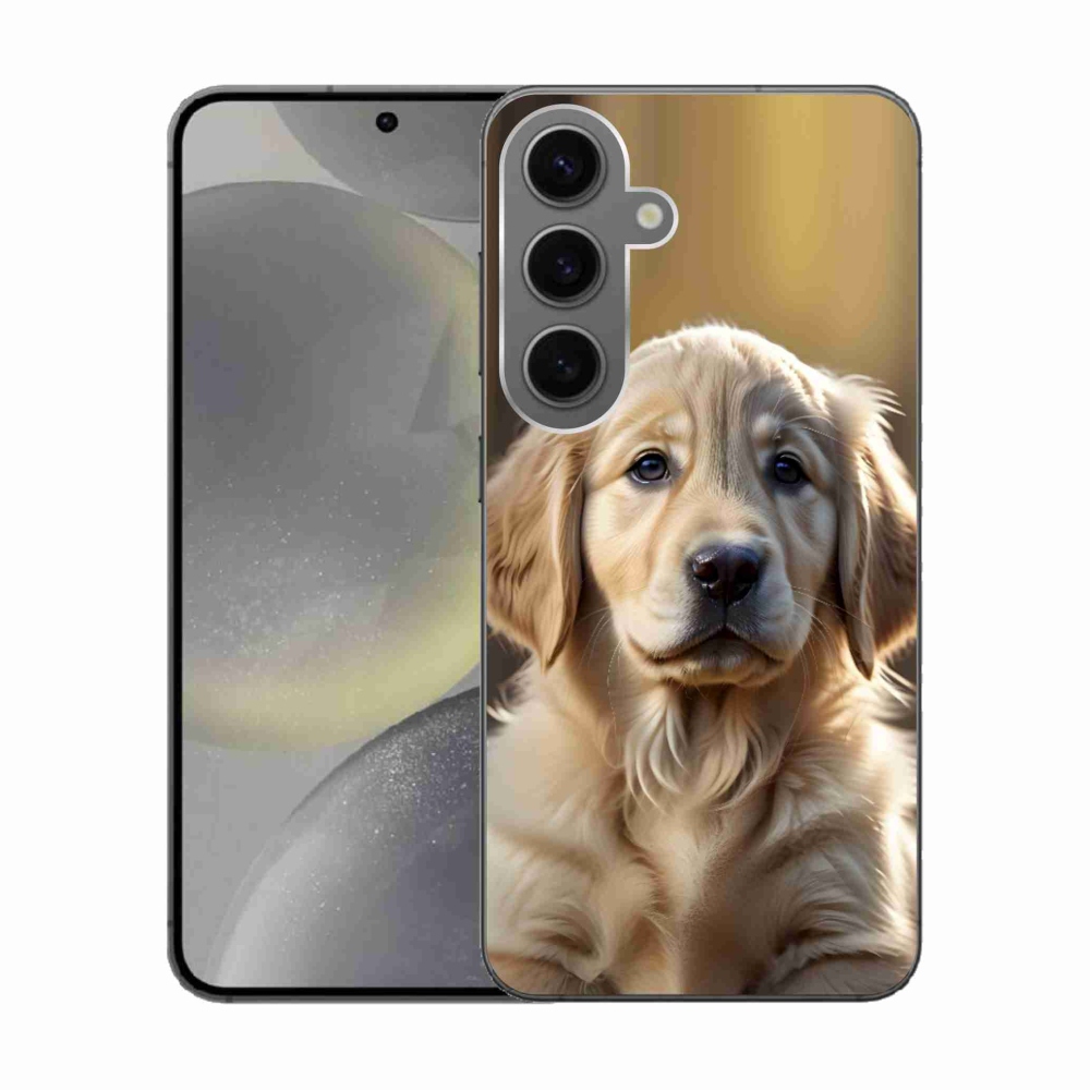 Gelový kryt mmCase na Samsung Galaxy S24 - roztomilý zlatý retrívr