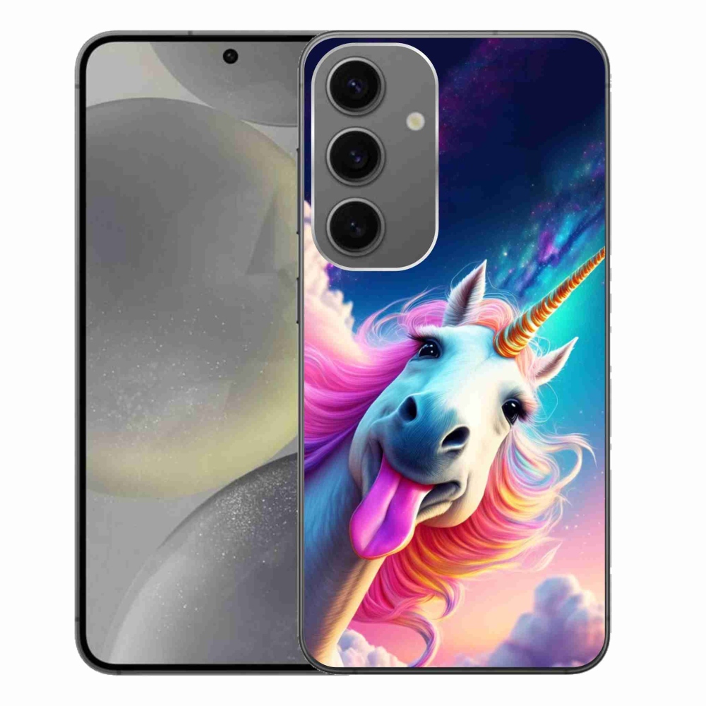 Gelový kryt mmCase na Samsung Galaxy S24+ - šílený jednorožec