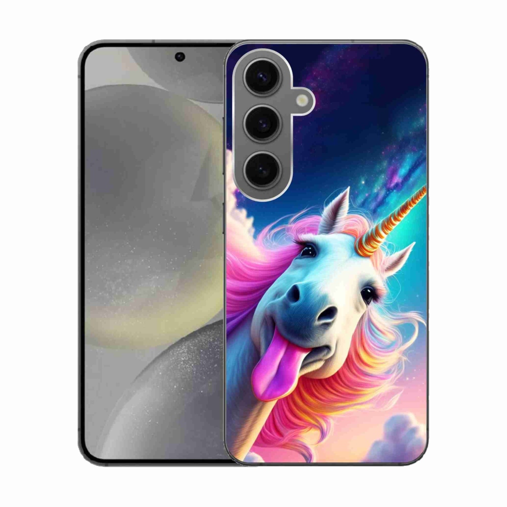 Gelový kryt mmCase na Samsung Galaxy S24 - šílený jednorožec