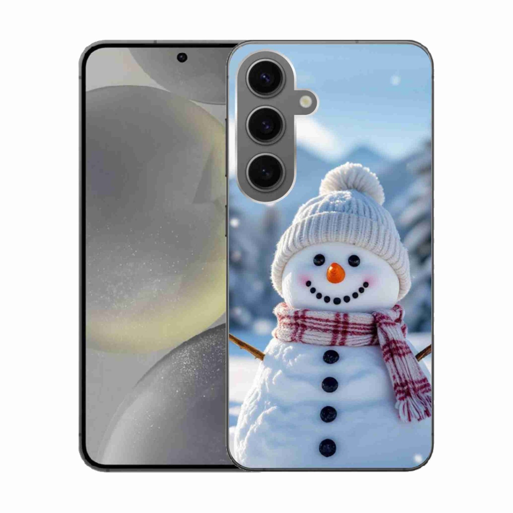 Gelový kryt mmCase na Samsung Galaxy S24 - sněhulák 3