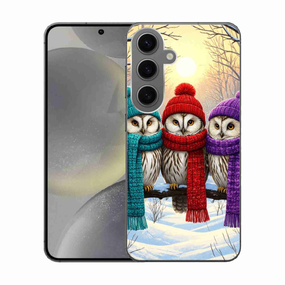 Gelový kryt mmCase na Samsung Galaxy S24 - soví přátelé