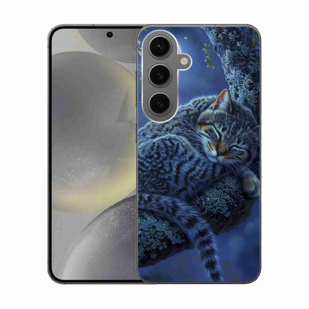 Gelový kryt mmCase na Samsung Galaxy S24 - spící kočka