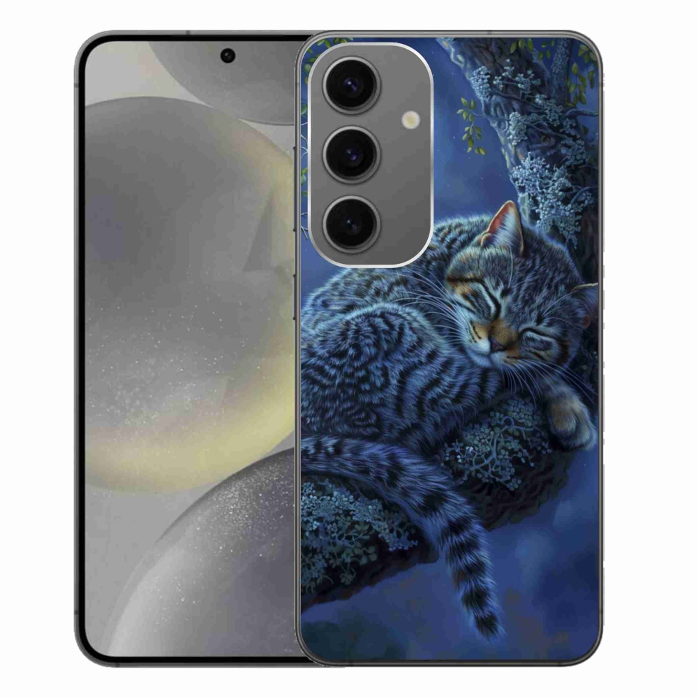 Gelový kryt mmCase na Samsung Galaxy S24+ - spící kočka