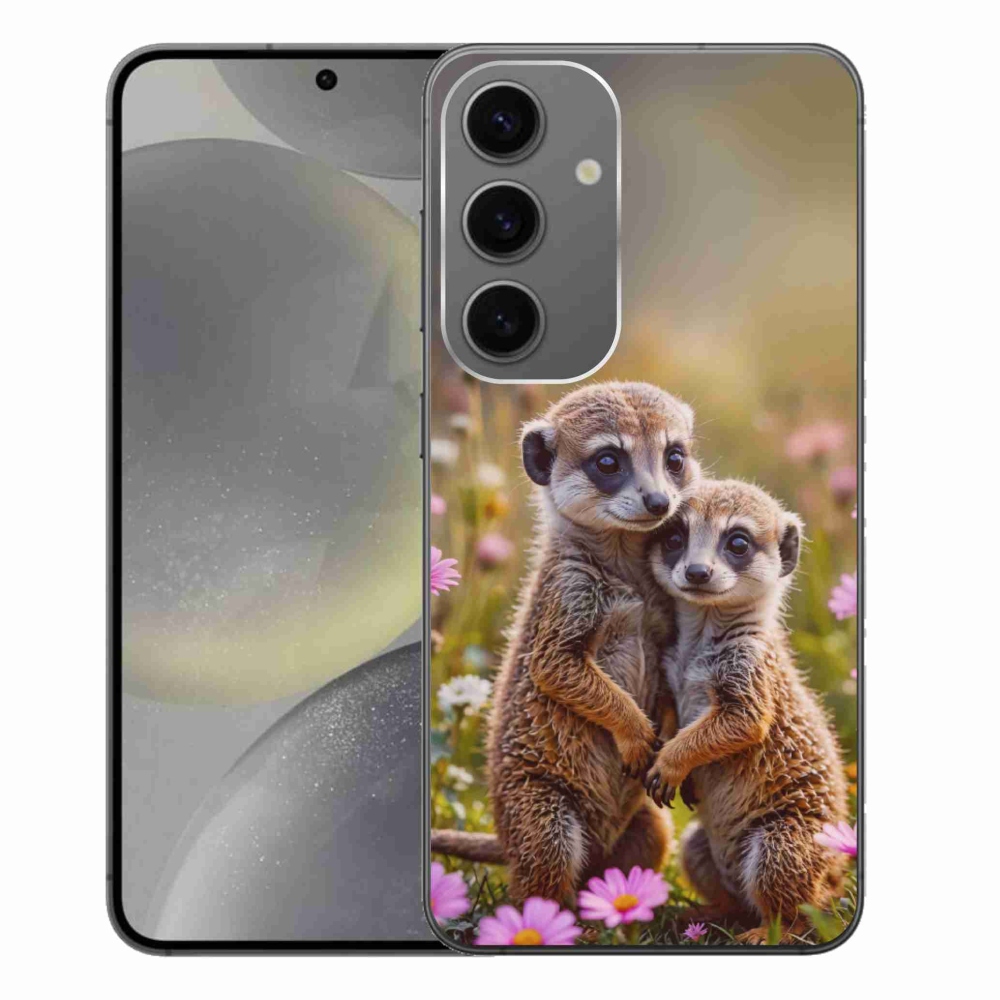 Gelový kryt mmCase na Samsung Galaxy S24+ - surikatí duo