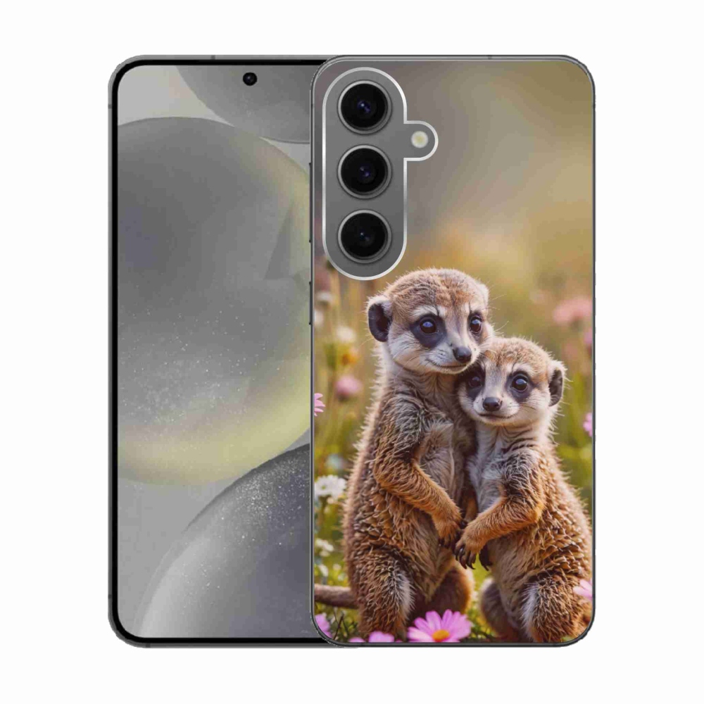 Gelový kryt mmCase na Samsung Galaxy S24 - surikatí duo