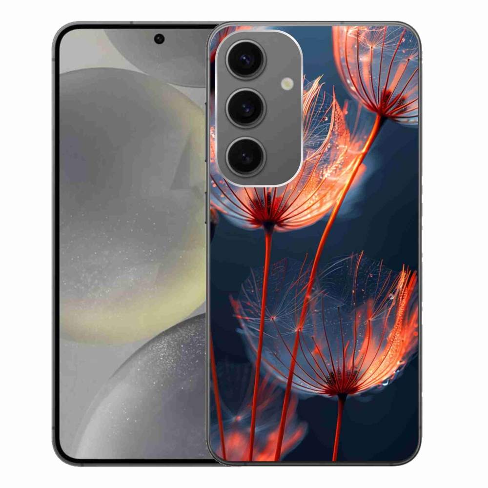 Gelový kryt mmCase na Samsung Galaxy S24+ - světélkující chmýří