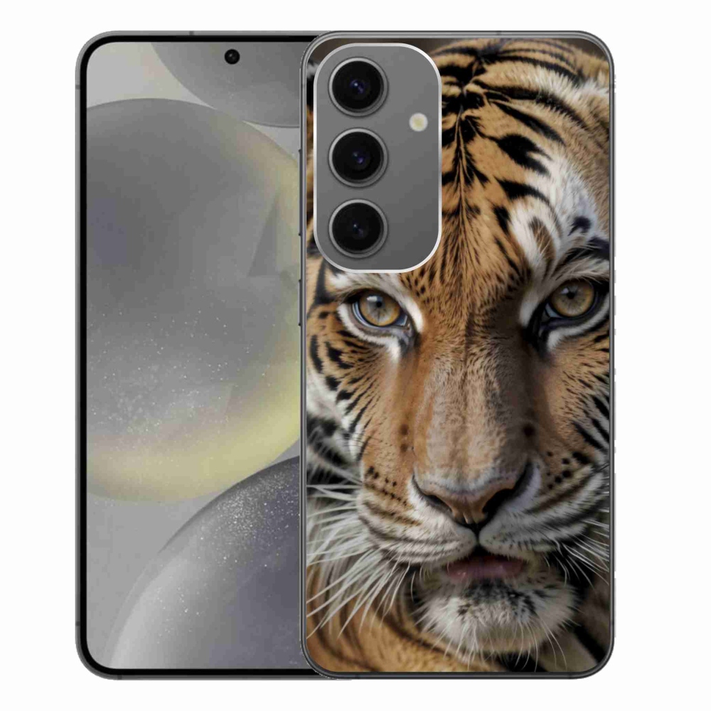 Gelový kryt mmCase na Samsung Galaxy S24+ - tygří pohled