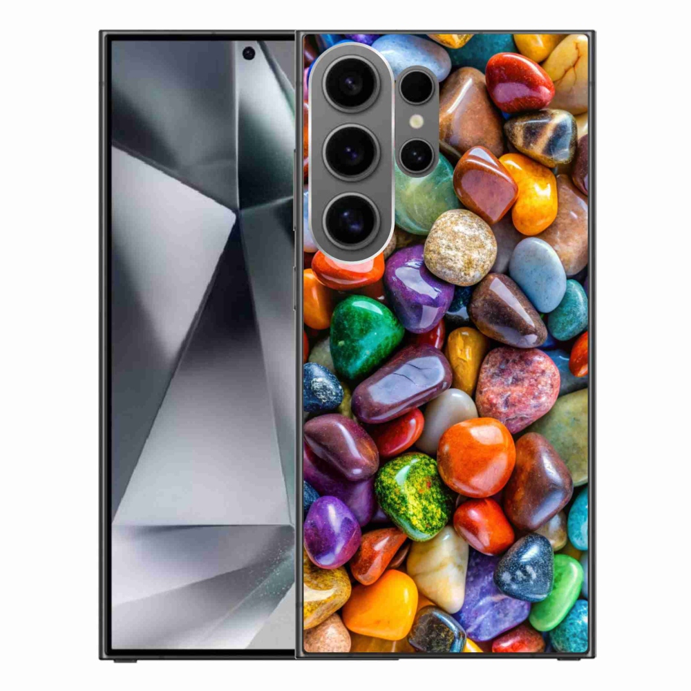 Gelový kryt mmCase na Samsung Galaxy S24 Ultra - barevné kamínky