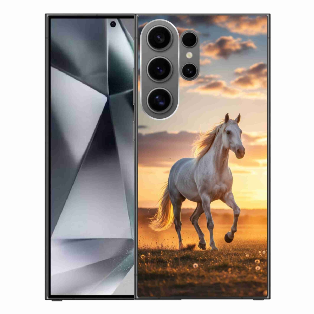 Gelový kryt mmCase na Samsung Galaxy S24 Ultra - běžící bílý kůň 2