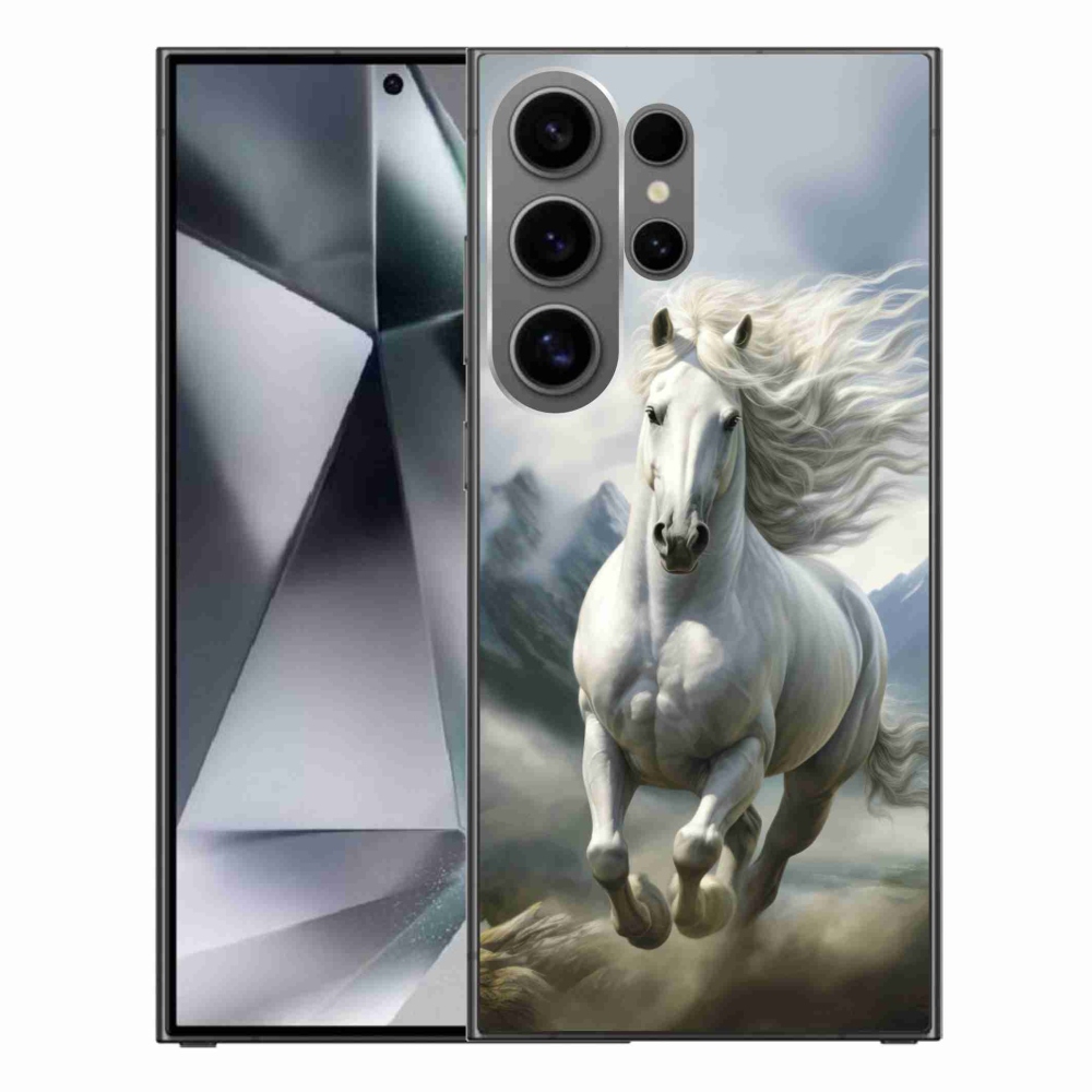 Gelový kryt mmCase na Samsung Galaxy S24 Ultra - běžící bílý kůň 3