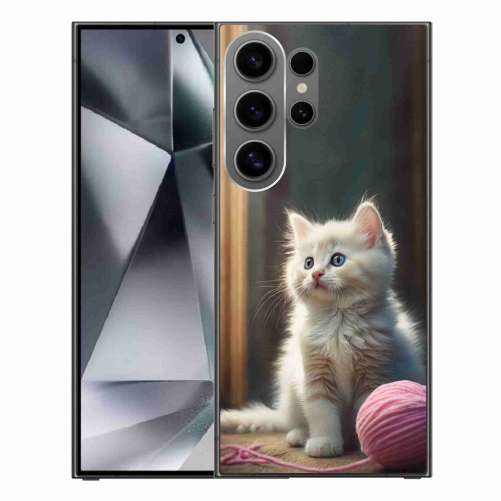 Gelový kryt mmCase na Samsung Galaxy S24 Ultra - bílé kotě 2