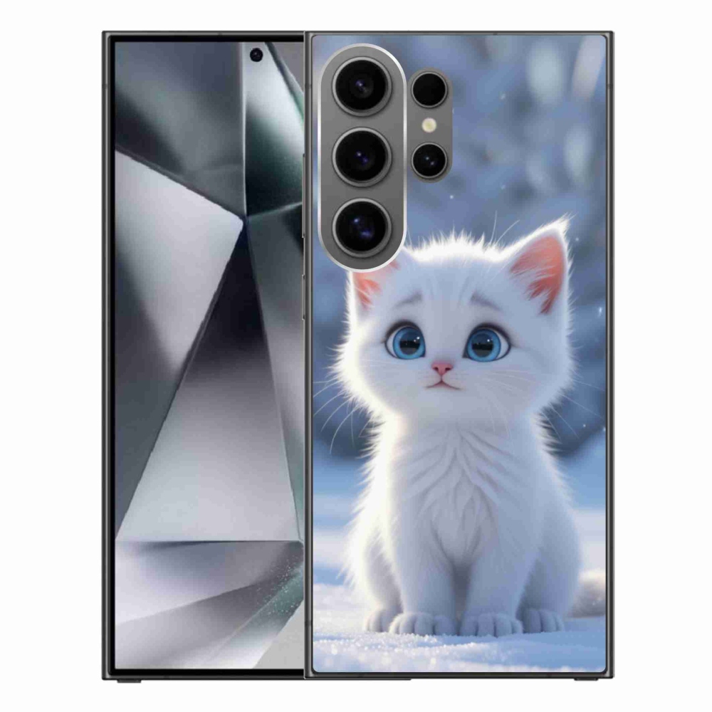 Gelový kryt mmCase na Samsung Galaxy S24 Ultra - bílé kotě 3