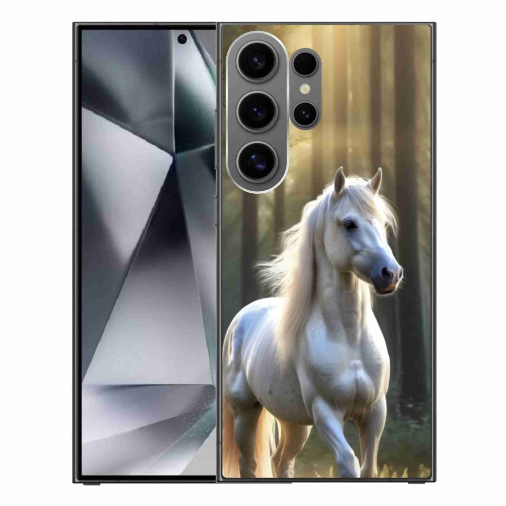 Gelový kryt mmCase na Samsung Galaxy S24 Ultra - bílý kůň 3