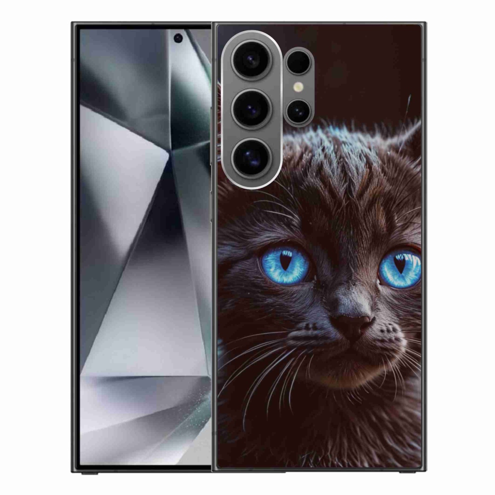 Gelový kryt mmCase na Samsung Galaxy S24 Ultra - černé kotě 2