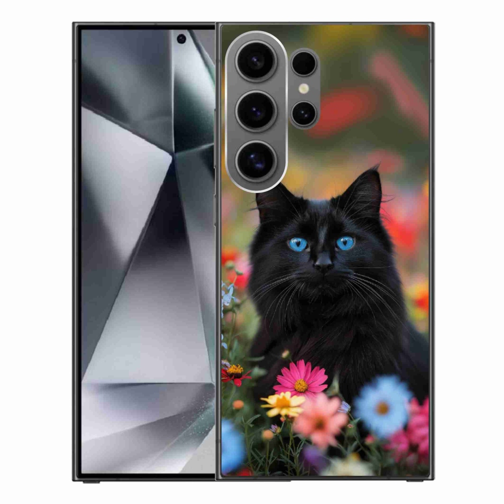 Gelový kryt mmCase na Samsung Galaxy S24 Ultra - černé kotě 4